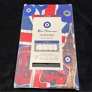 Ben Sherman 4 Pack Men's Microfiber Boxer Briefs Size L